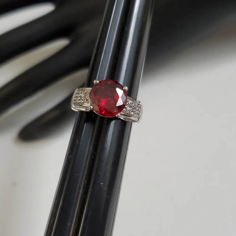 3 Cttw Sterling Silver 925 Ruby Ring